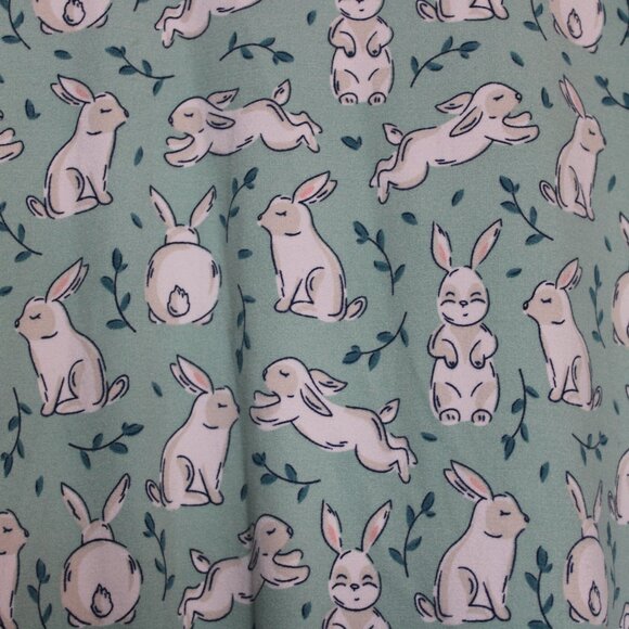 Women's Long Sleeve Soft Bunny Rabbit Cozy Pajama Set 2XL XXL - Picture 9 of 11